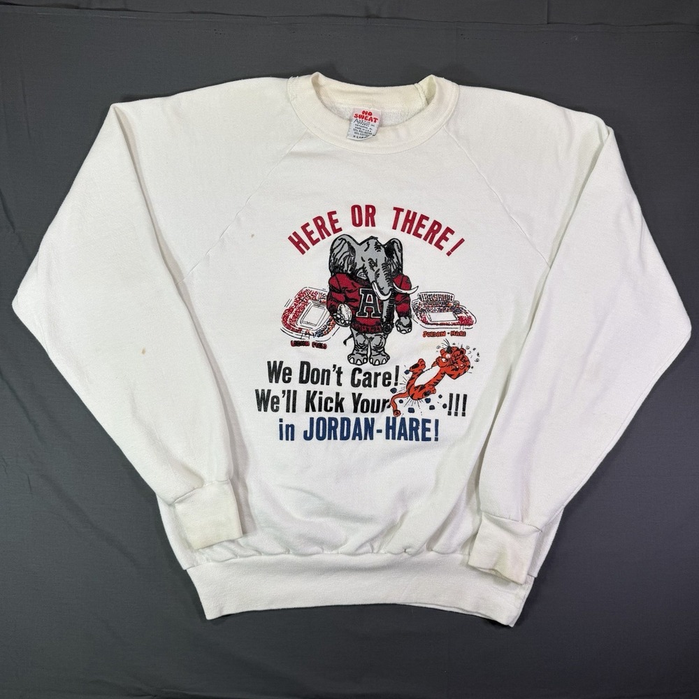 Vintage Alabama Crimson Tide Sweatshirt 90s Size XL USA Made White Funny
